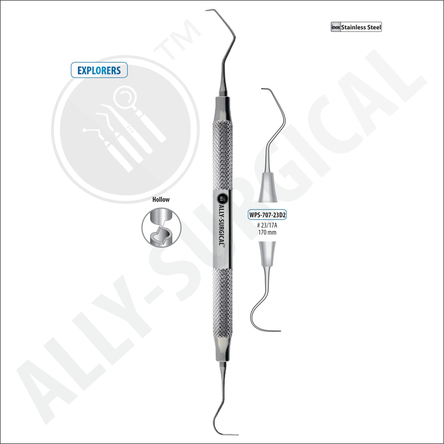 DOUBLE ENDED EXPLORER/PROBE #23/17A 185MM