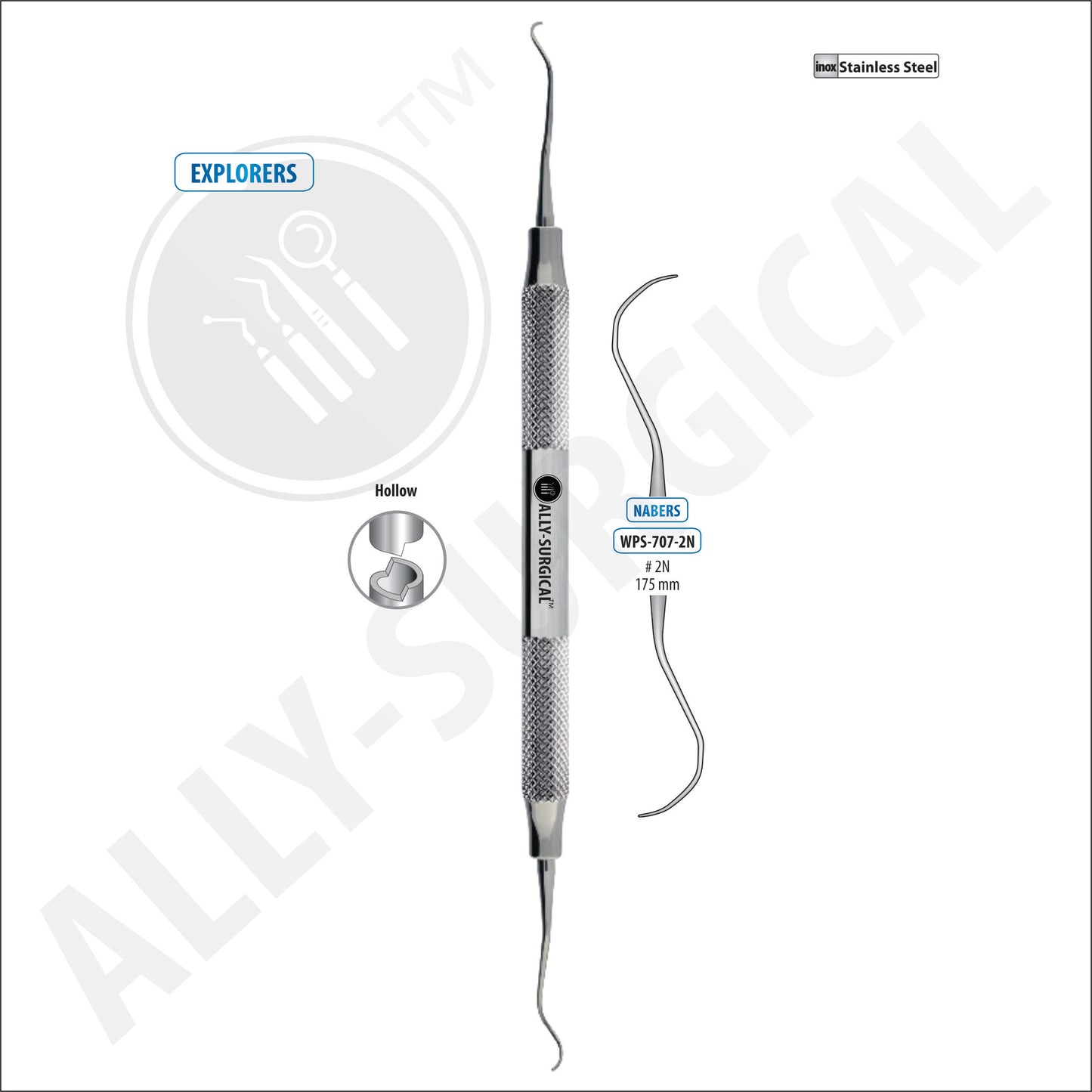 NABERS DOUBLE-ENDED EXPLORER/PROBE #2N, 175MM