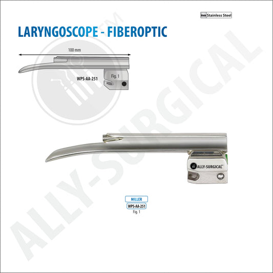Laringoscopio MILLER de Fibra Optica , Fig 1