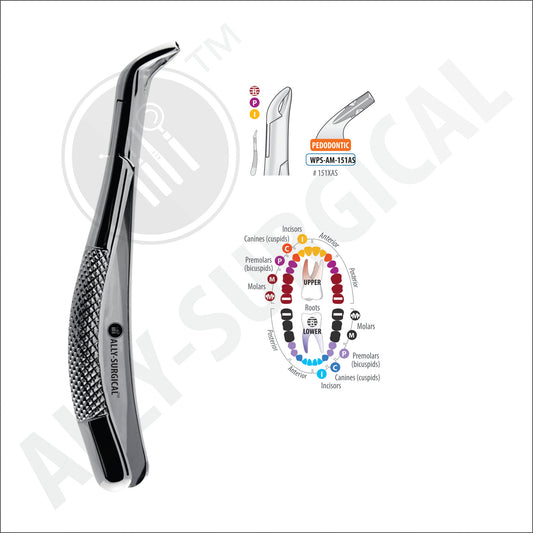 PEDODONTICS EXTRACTION FORCEPS LOWER INCISORS AND CANINES #150XAS