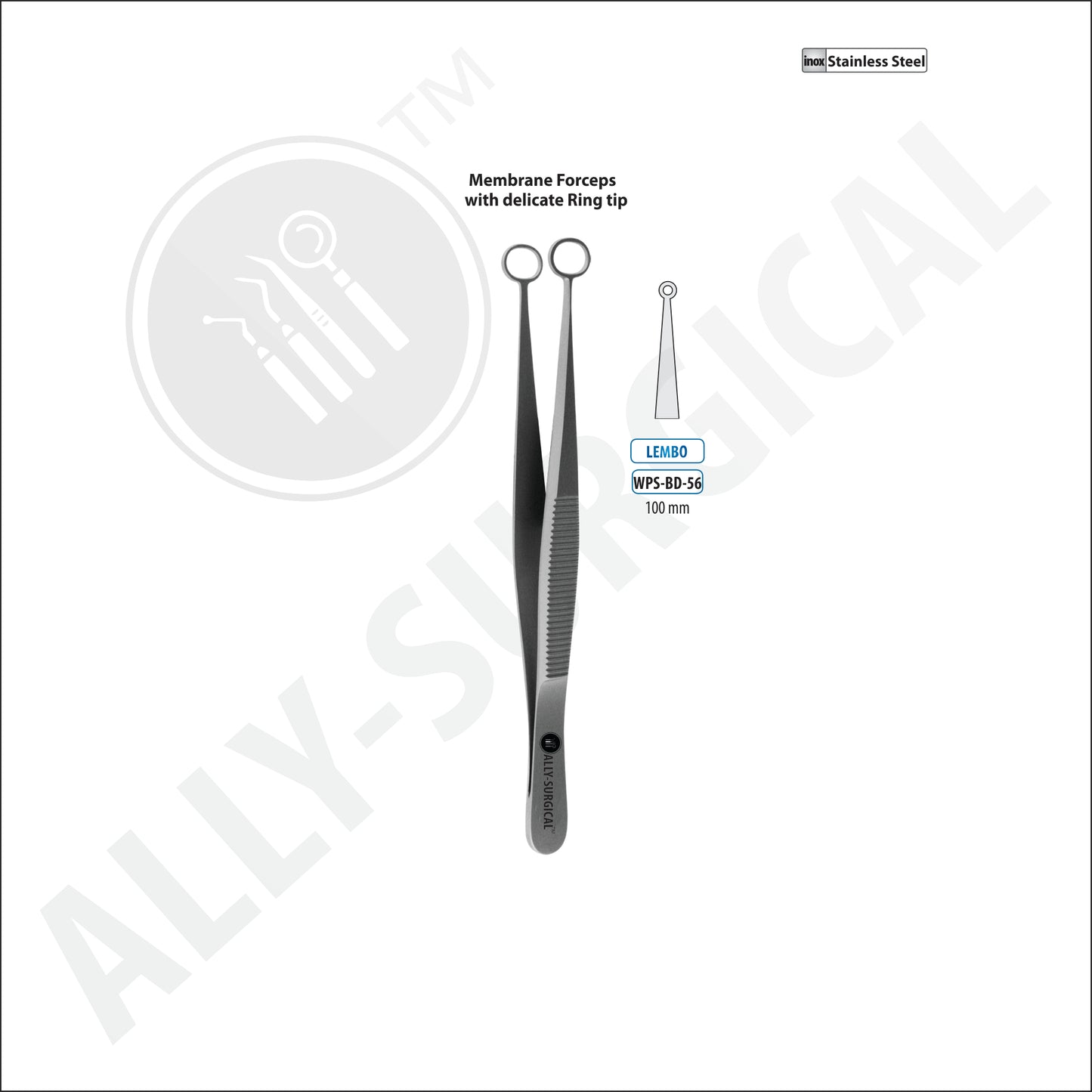 FORCEPS MICRO LEMBO RONDA GRANDE 100MM