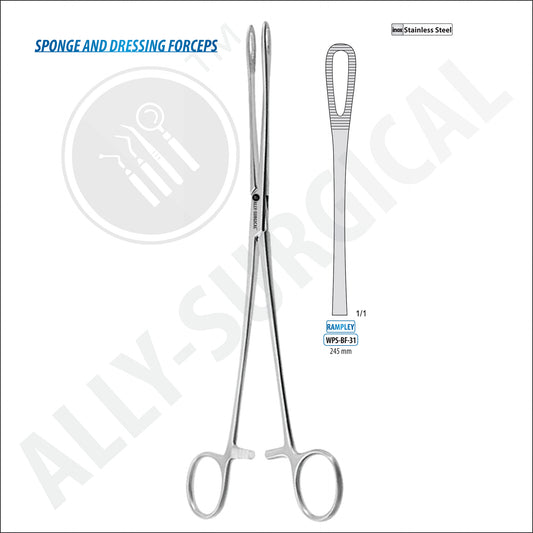 MAIER CURVED FORCEPS, 245 MM