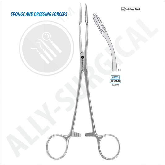 GROSS CURVED FORCEPS, 200 MM 