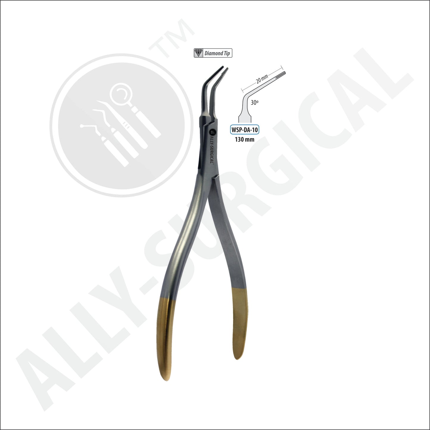 FORCEPS DE FRAGMENTO DE RAÍZ CURVOS 130MM