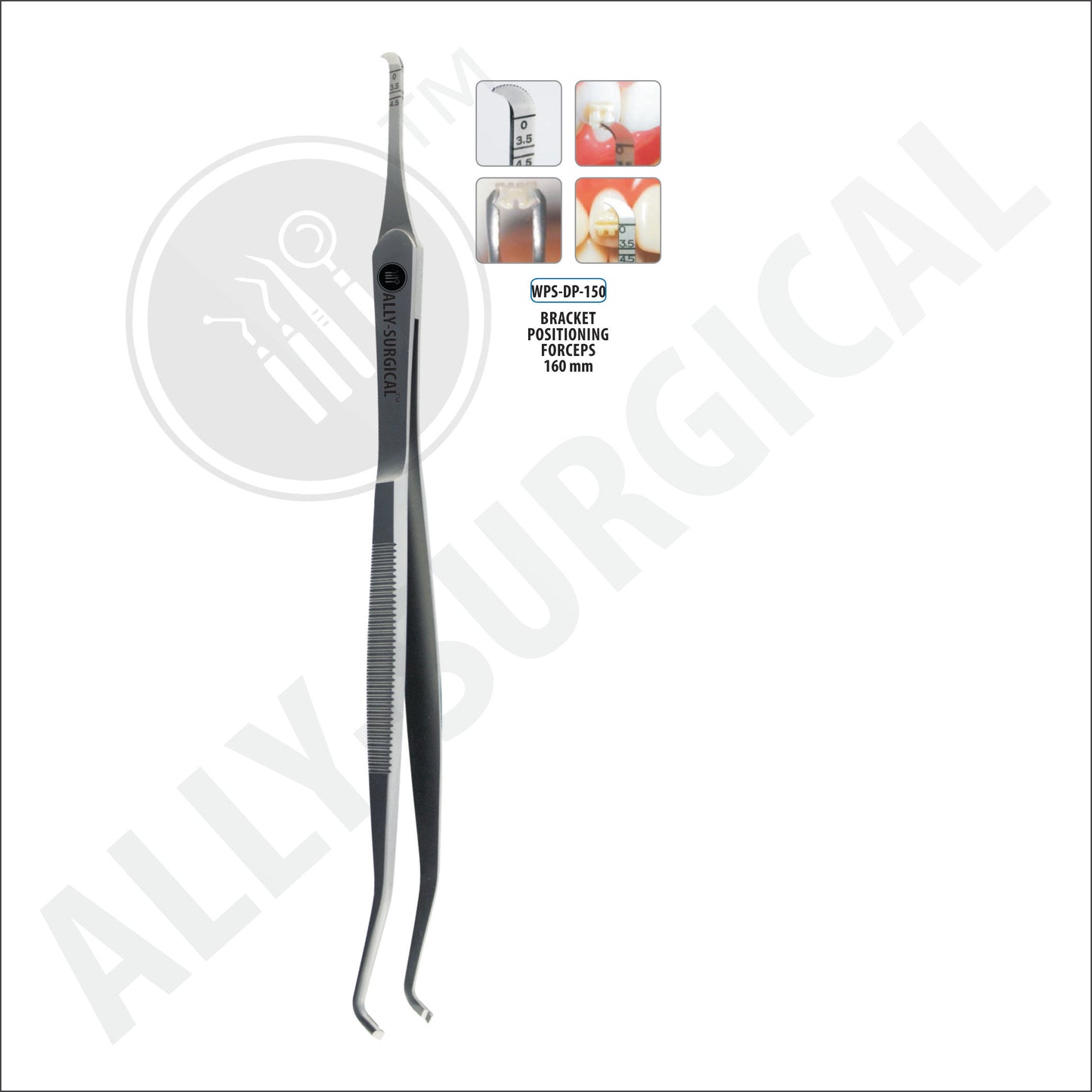 FORCEPS FOR PLACING BRACKETS 160MM