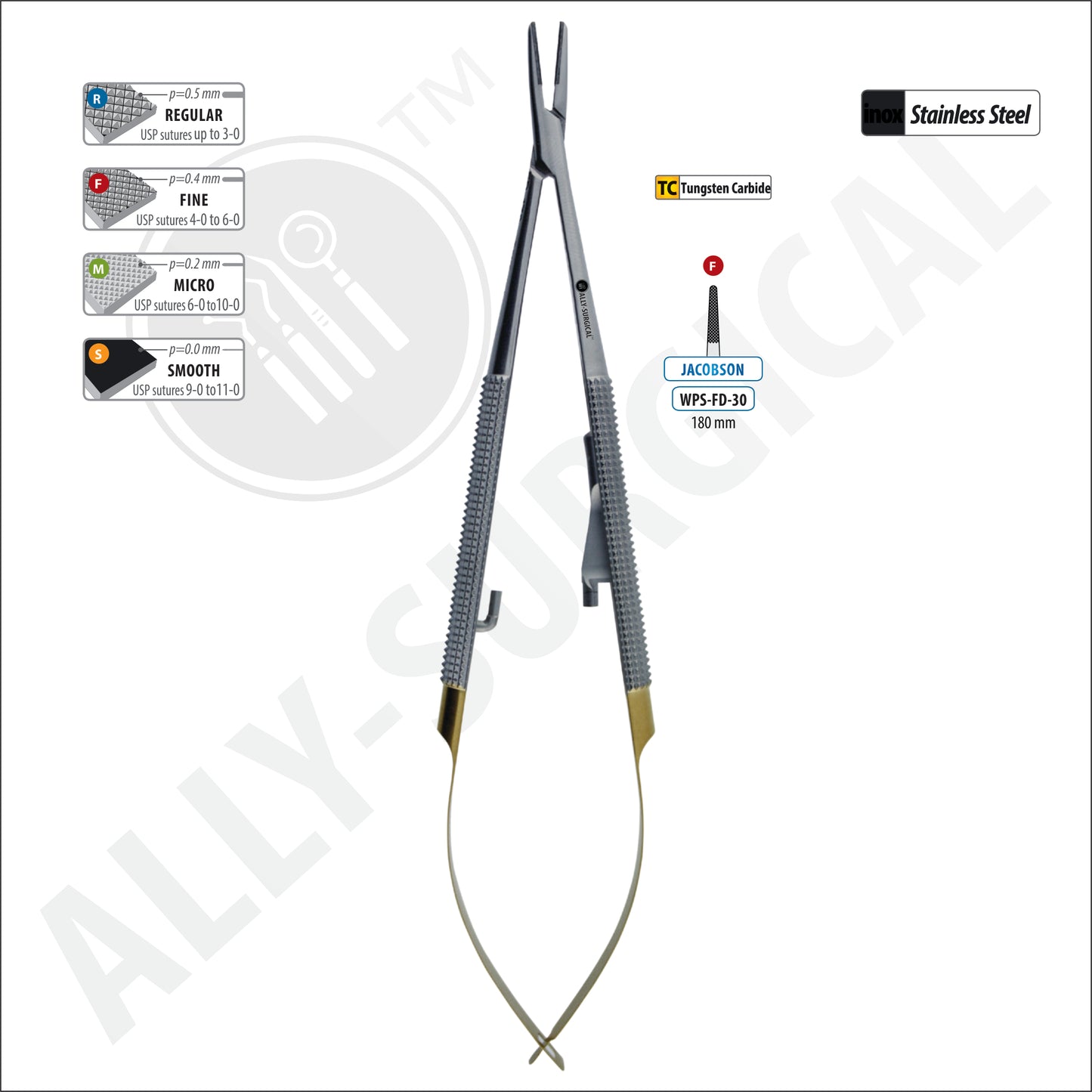 FORCEPS PORTAAGUJA JACOBSON 180MM