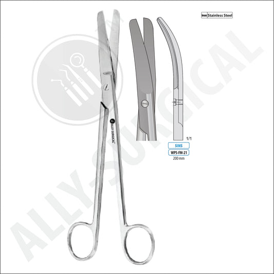 SIMS CURVED SCISSORS, 200 MM