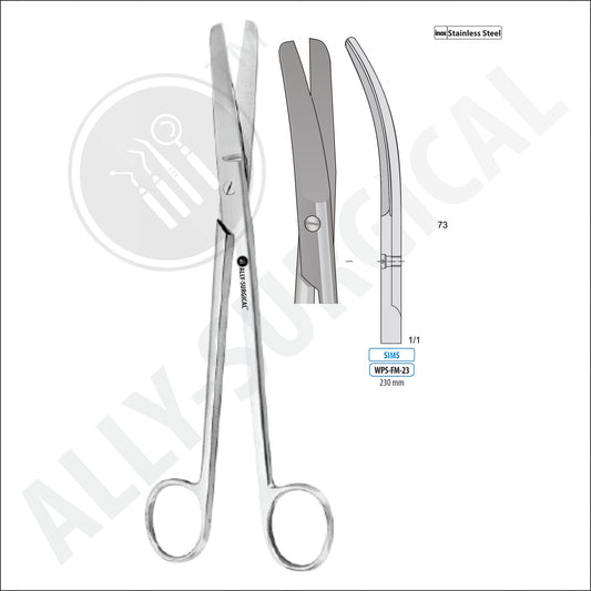 SIMS CURVED SCISSORS, 230 MM