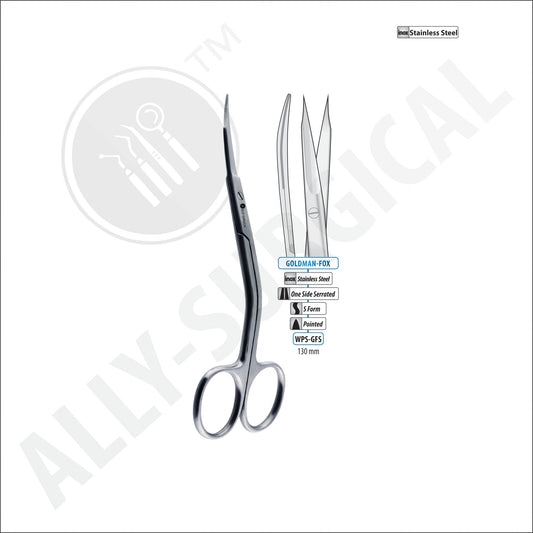 GOLDMAN-FOX S-FORM SCISSORS ONE SIDE TOOTHED 120MM