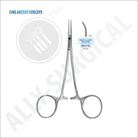 Micro-Halsted Arterial Forceps, Straight 120 mm