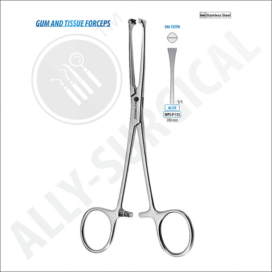 Forceps Tissue Forceps 5x6 Toothed - 200 mm