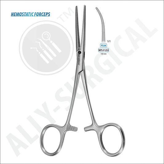 Rochester-PEAN Hemostatic Forceps, Curved 140 mm