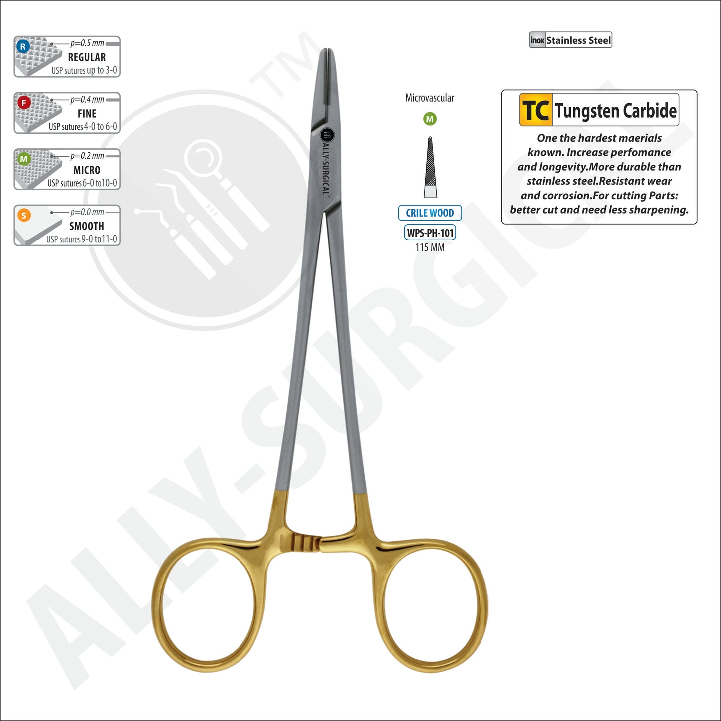 MICRO-VASCULAR NEEDLE HOLDER FORCEPS 150MM