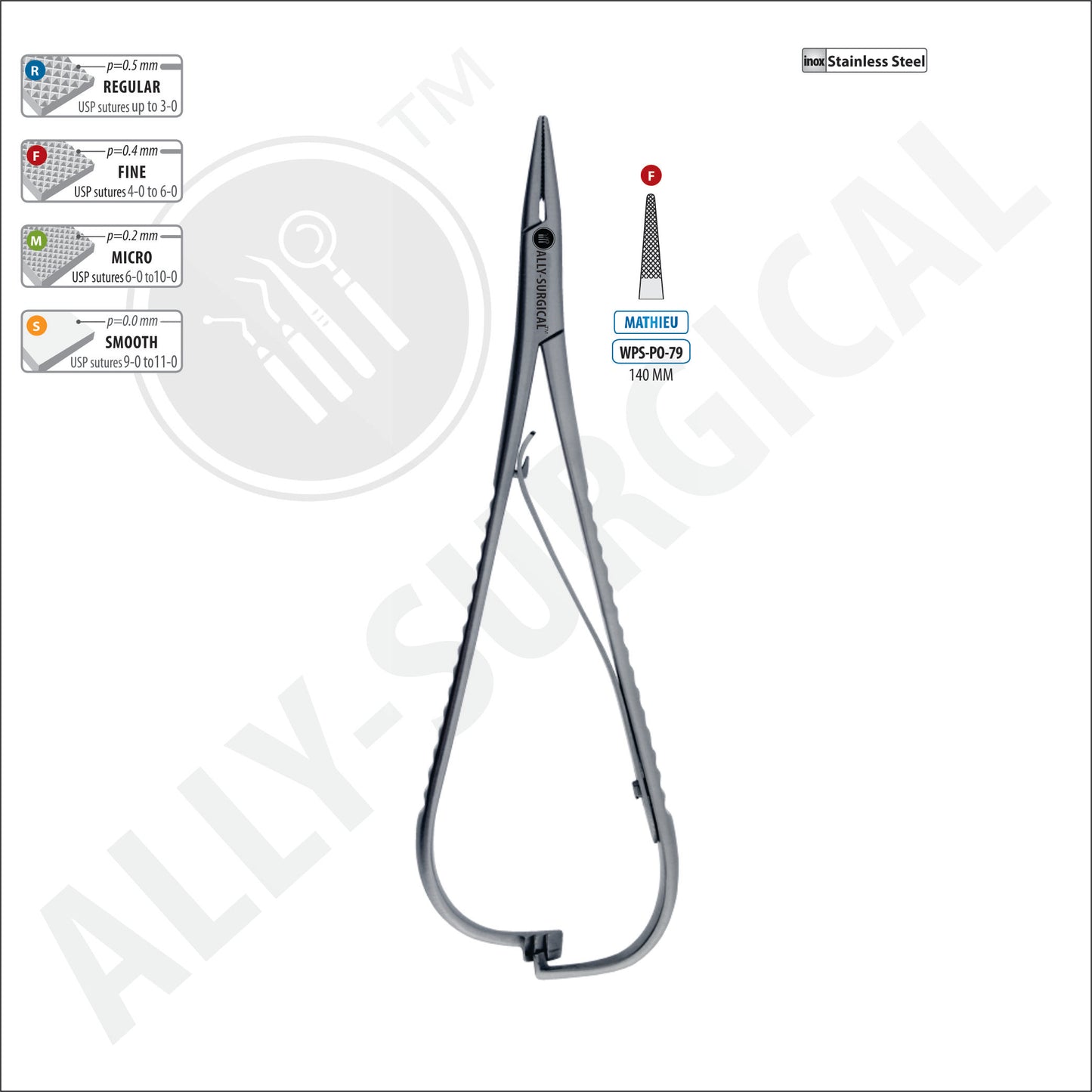 MATHIEU NEEDLE HOLDER FORCEPS 140MM (MICRO)